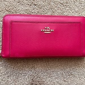 Hot pink coach wallet